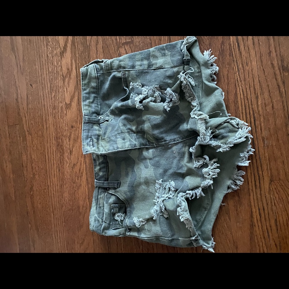 Camo Mini Shorts (Size 6)